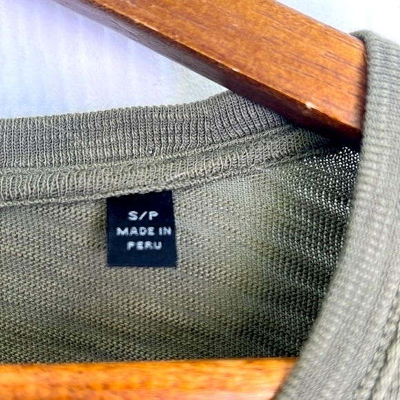 ATM - Army Green Slub Jersey Long Sleeve Distressed Was Long Sleeve T Size Small - Picture 7 of 11